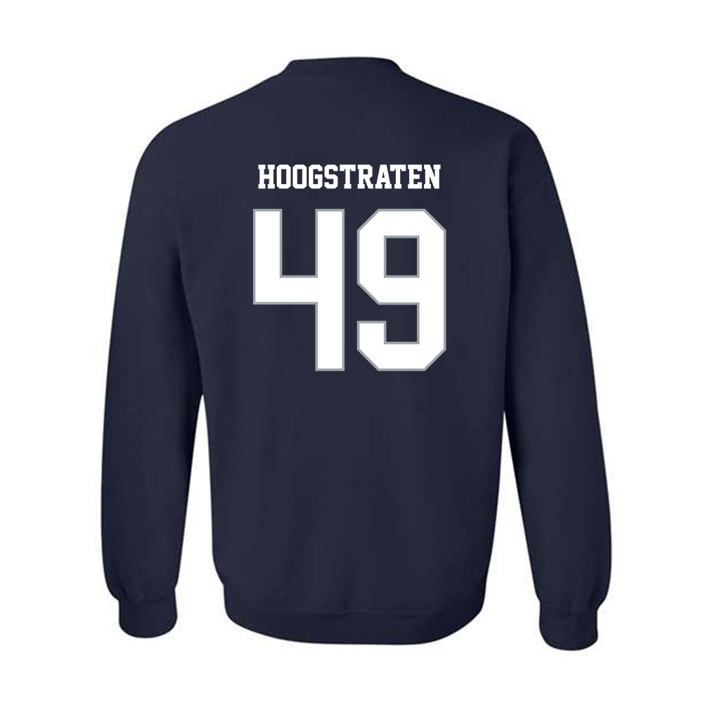 Monmouth - NCAA Men's Lacrosse : Kade Hoogstraten - Blue Crewneck Sweatshirt-1