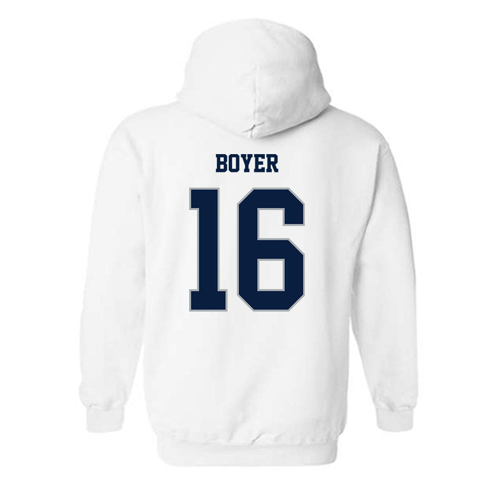 Monmouth - NCAA Men's Lacrosse : Daniel Boyer - Replica Shersey Hooded Sweatshirt-1