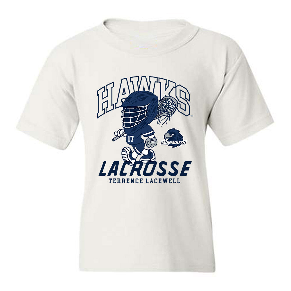 Monmouth - NCAA Men's Lacrosse : Terrence Lacewell - Fashion Shersey Youth T-Shirt-0