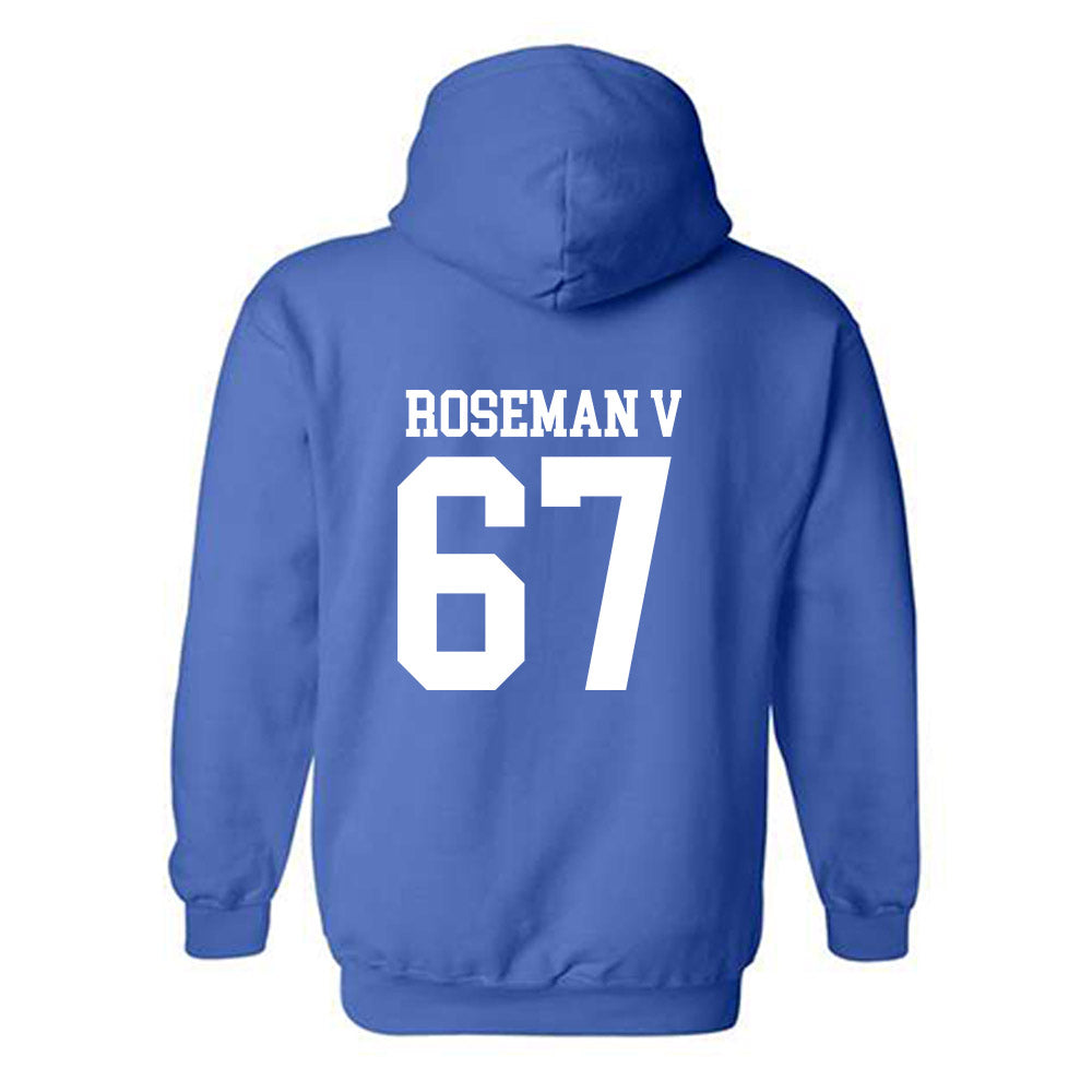 MTSU - NCAA Football : Archie Roseman V - Replica Shersey Hooded Sweatshirt-1