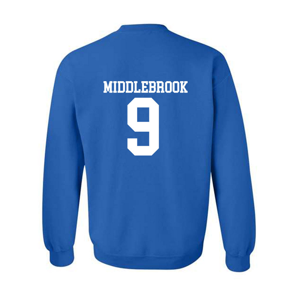 MTSU - NCAA Football : Jekail Middlebrook - Replica Shersey Crewneck Sweatshirt-1
