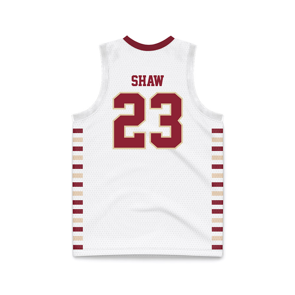 Boston College - NCAA Men's Basketball : Aidan Shaw - White Basketball Jersey-1