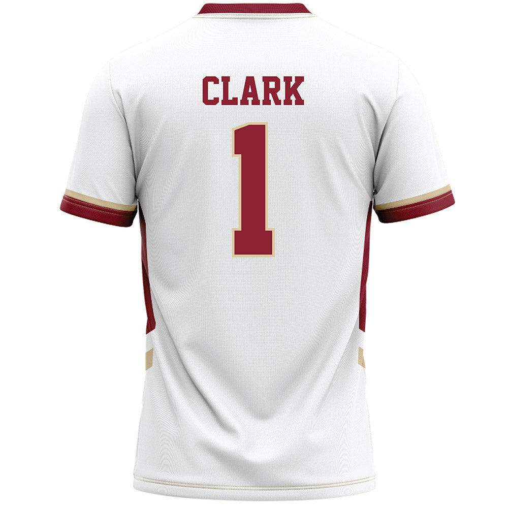 Boston College - NCAA Women's Lacrosse : Rachel Clark - White Lacrosse Jersey -1
