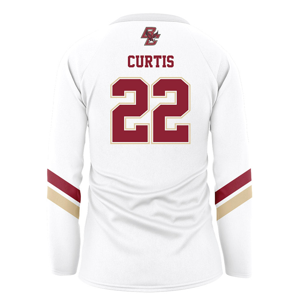 Boston College - NCAA Women's Volleyball : Savannah Curtis - White Volleyball Jersey-1
