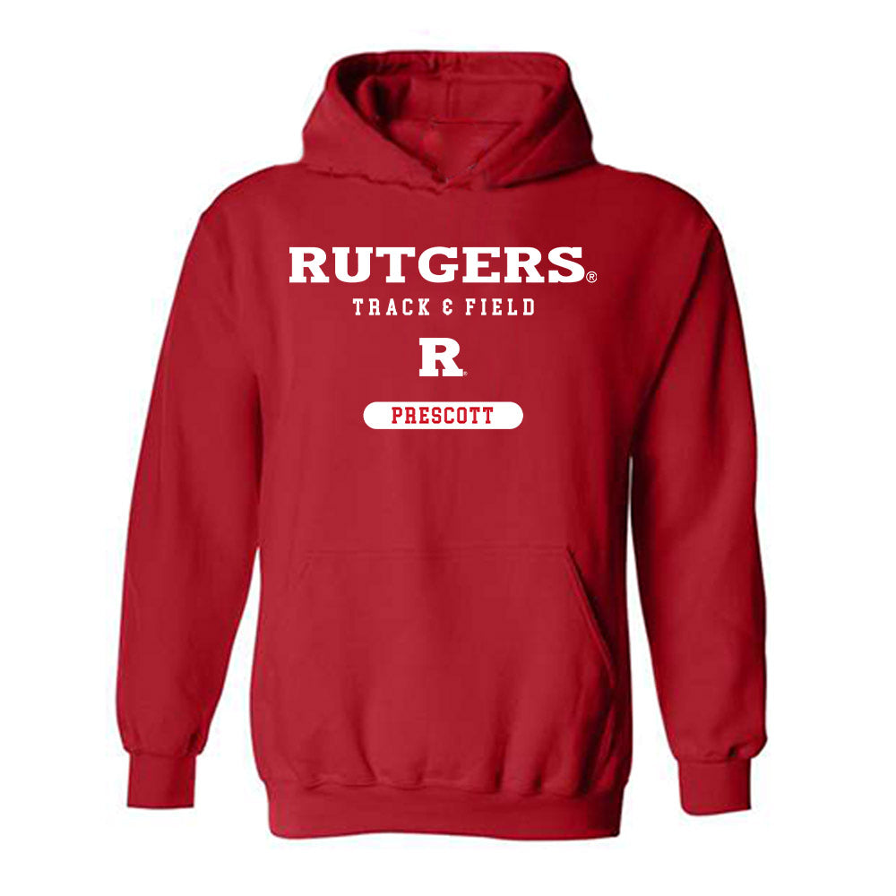 Rutgers - NCAA Women's Track & Field : Olivia Prescott - Classic Shersey Hooded Sweatshirt-0