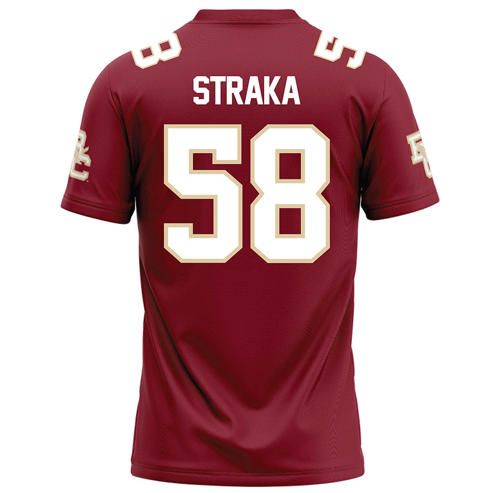 Boston College - NCAA Football : Will Straka - Maroon Football Jersey-1