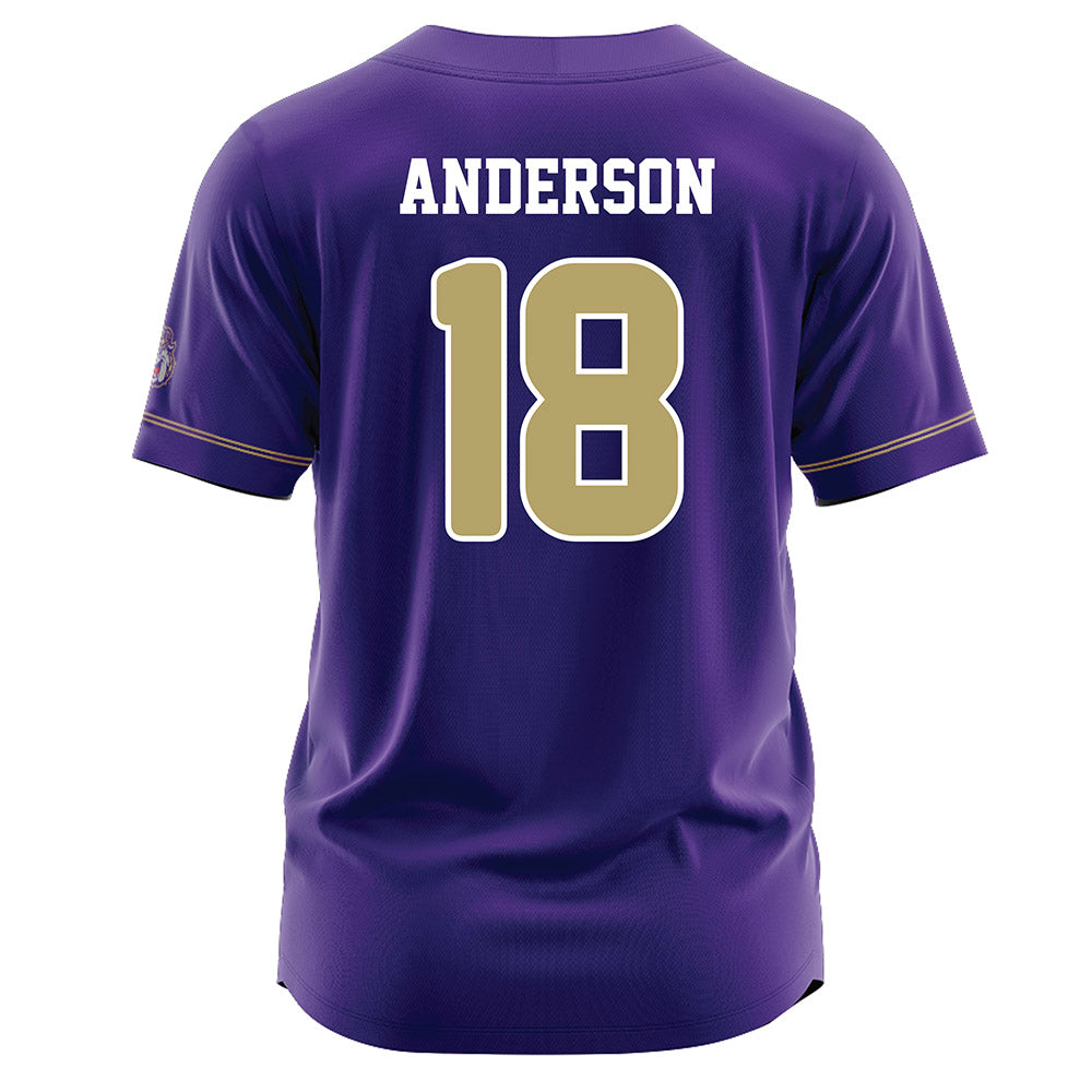 JMU - NCAA Baseball : Jack Anderson - Purple Jersey-1