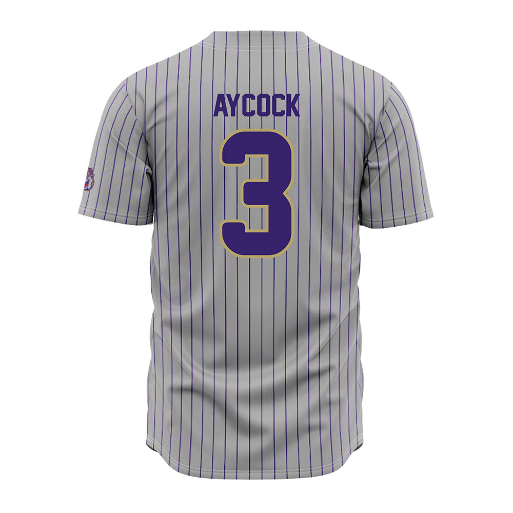 JMU - NCAA Baseball : Cameron Aycock - Grey Jersey-1