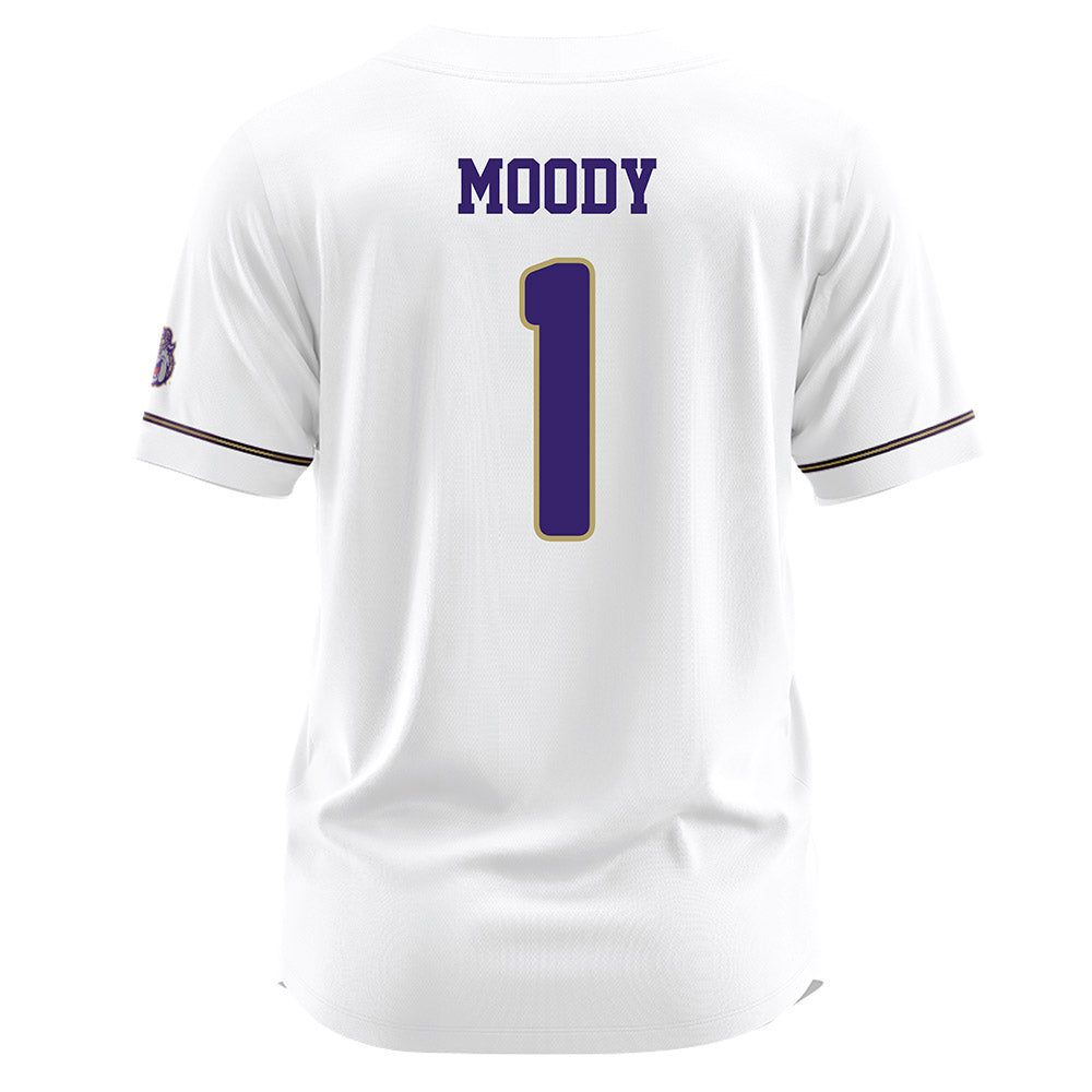 JMU - NCAA Baseball : Reece Moody - White Jersey-1