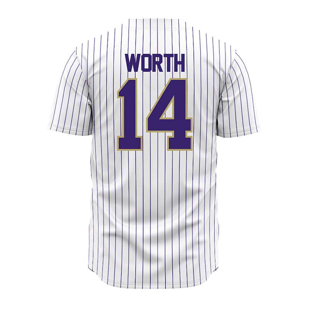 JMU - NCAA Baseball : Conner Worth - White Jersey-1