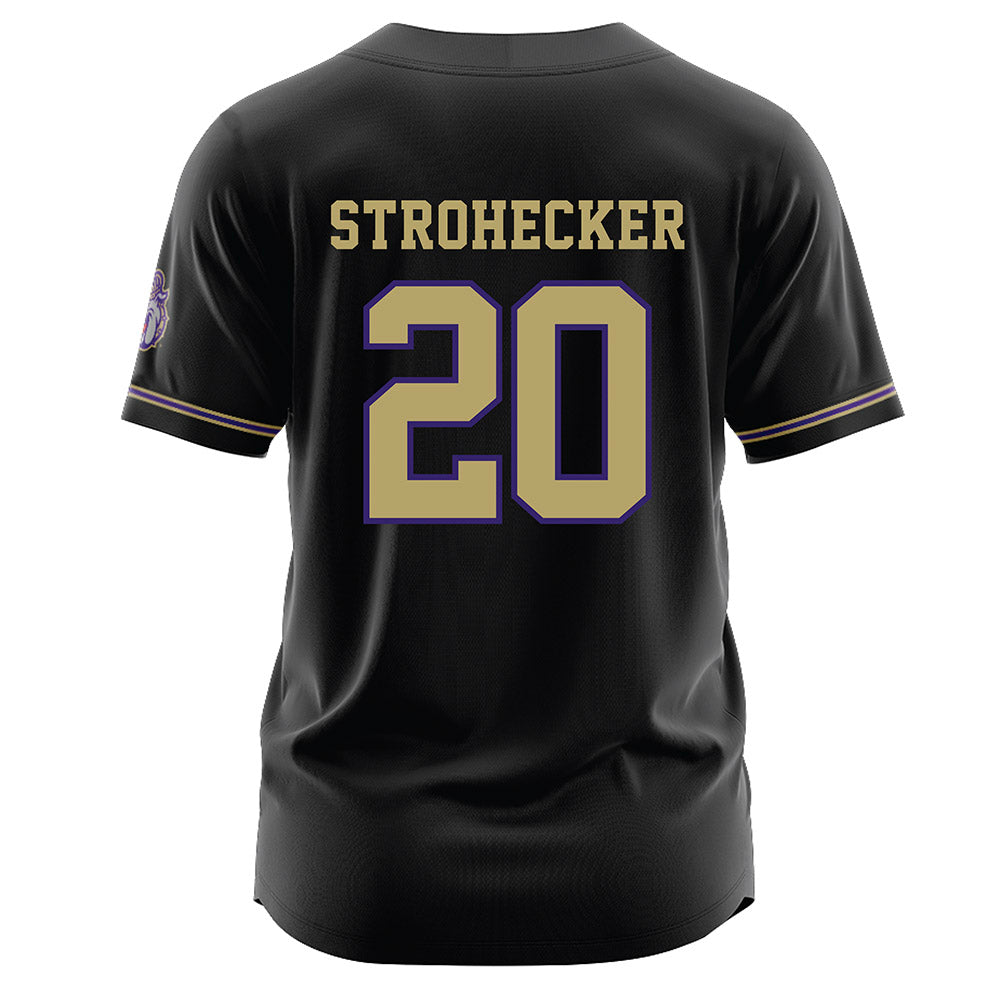 JMU - NCAA Baseball : Jonathan Strohecker - Black Jersey-1