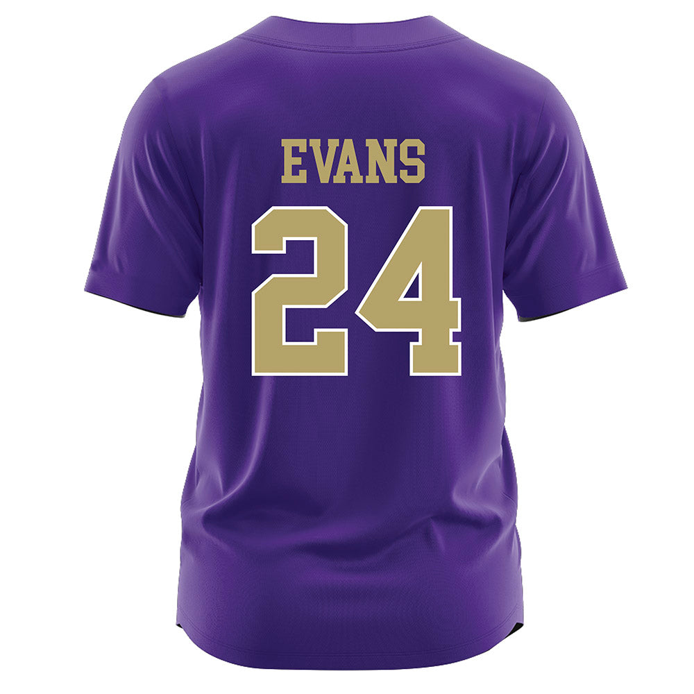 JMU - NCAA Softball : Emma Jo Evans - Purple Jersey-1