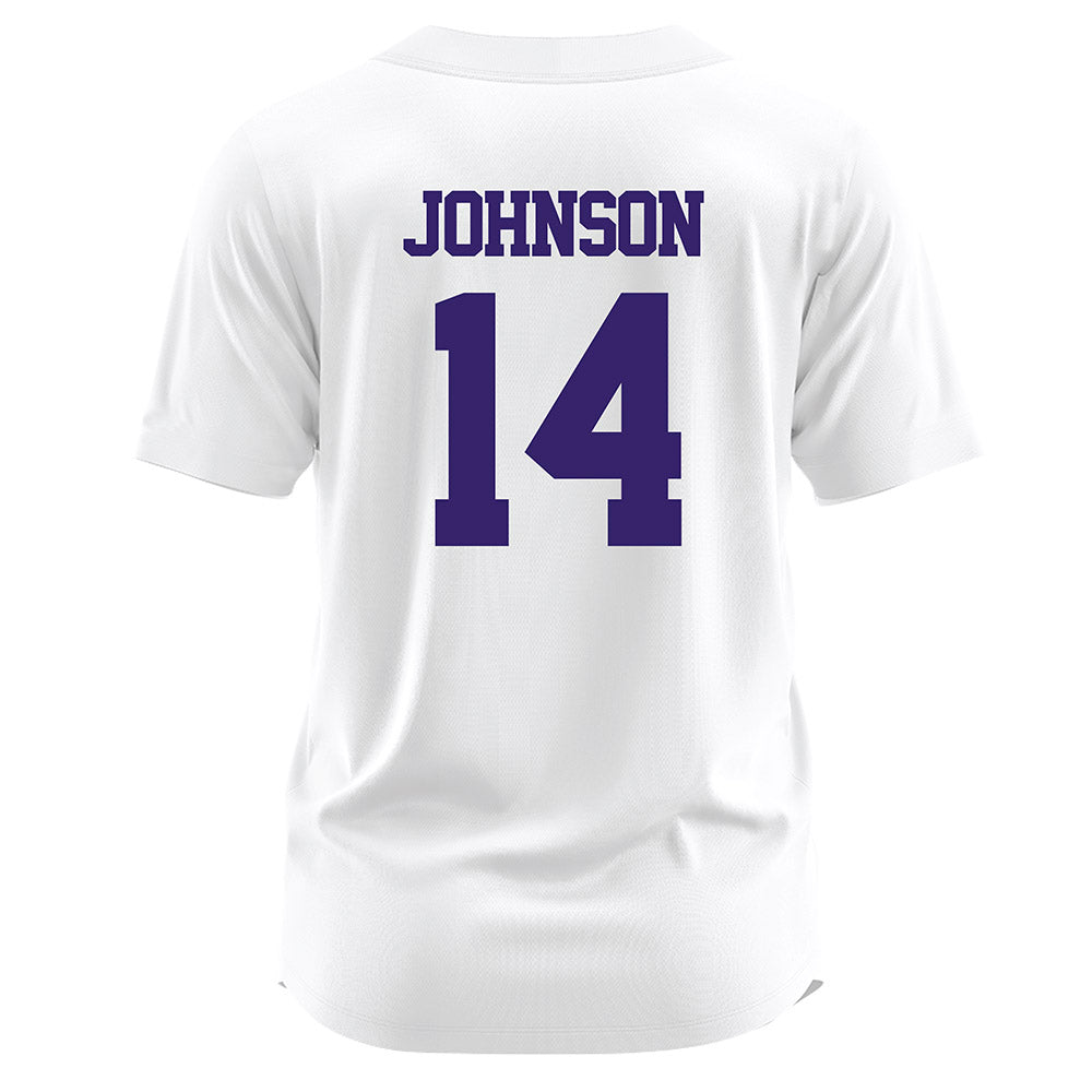 JMU - NCAA Softball : Taylor Johnson - White Jersey-1