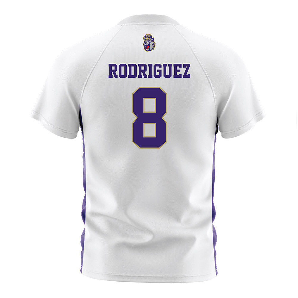 JMU - NCAA Men's Soccer : Zemi Rodriguez - White Soccer Jersey-1