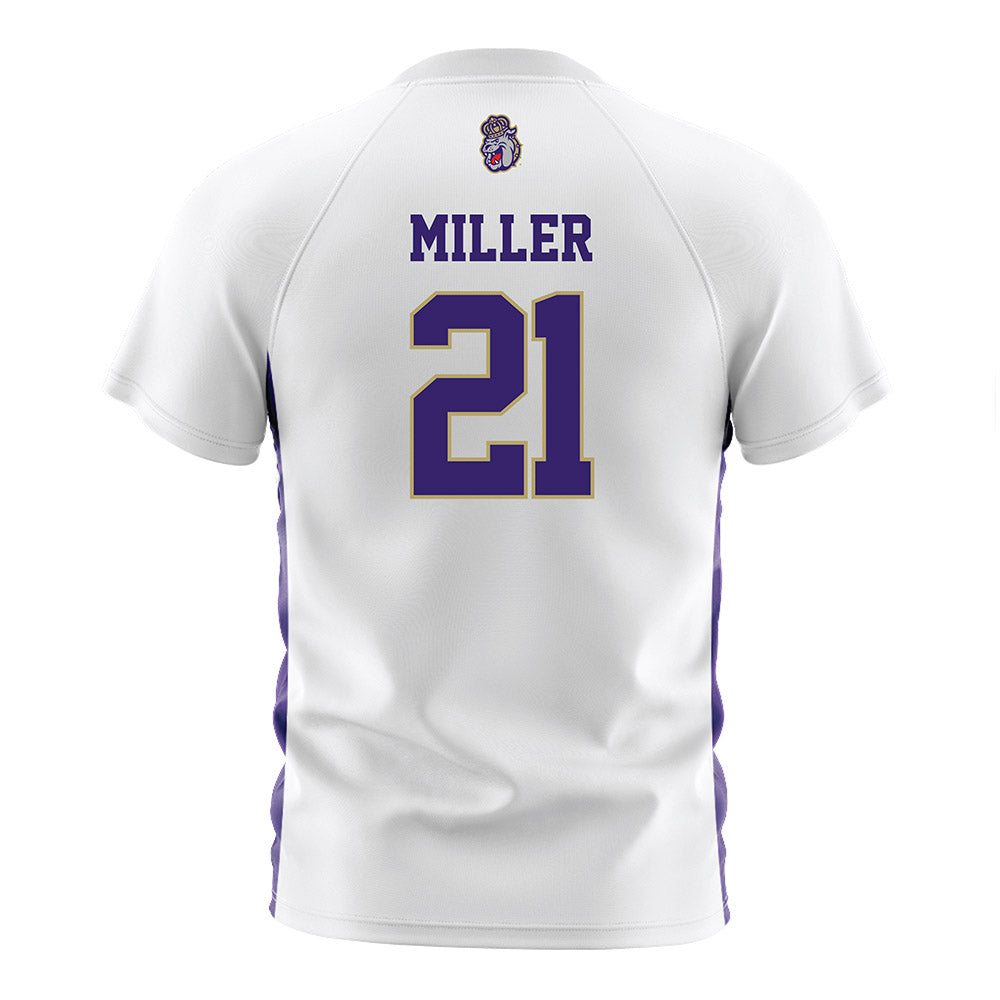 JMU - NCAA Men's Soccer : Tyler Miller - White Soccer Jersey-1