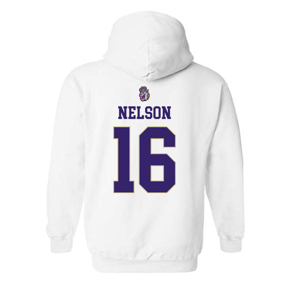 JMU - NCAA Women's Soccer : chloe nelson - Replica Shersey Hooded Sweatshirt-1