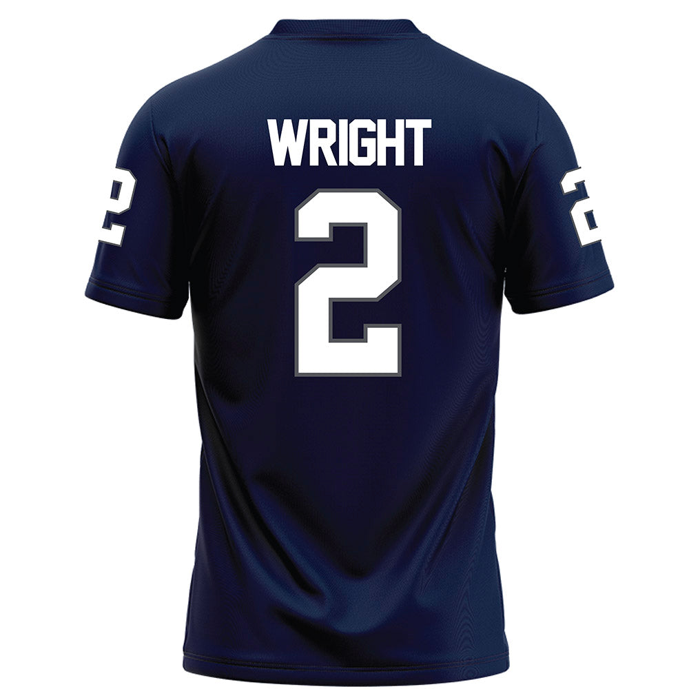 Monmouth - NCAA Football : Tyrese Wright - Blue Football Jersey-1