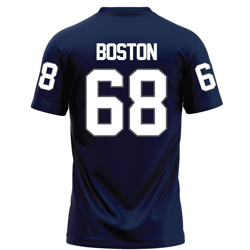 Monmouth - NCAA Football : Logan Boston - Blue Football Jersey-1
