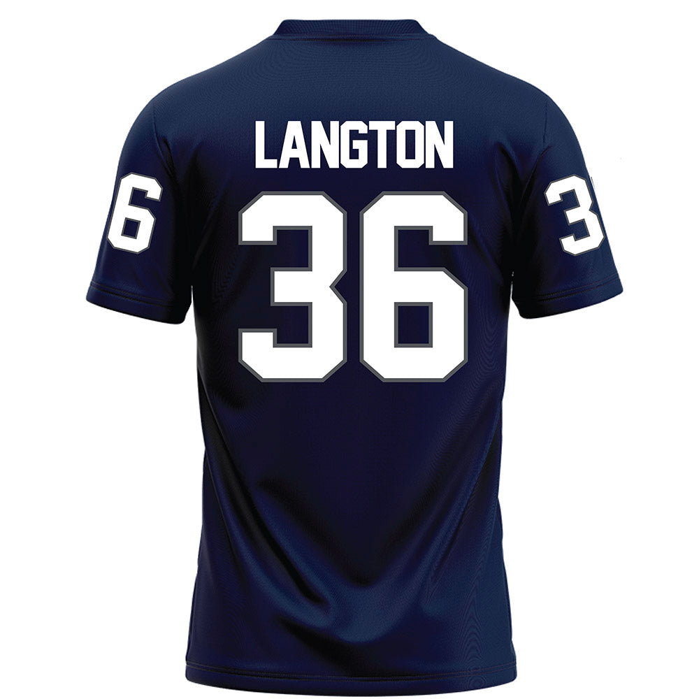 Monmouth - NCAA Football : Steven Langton - Blue Football Jersey-1