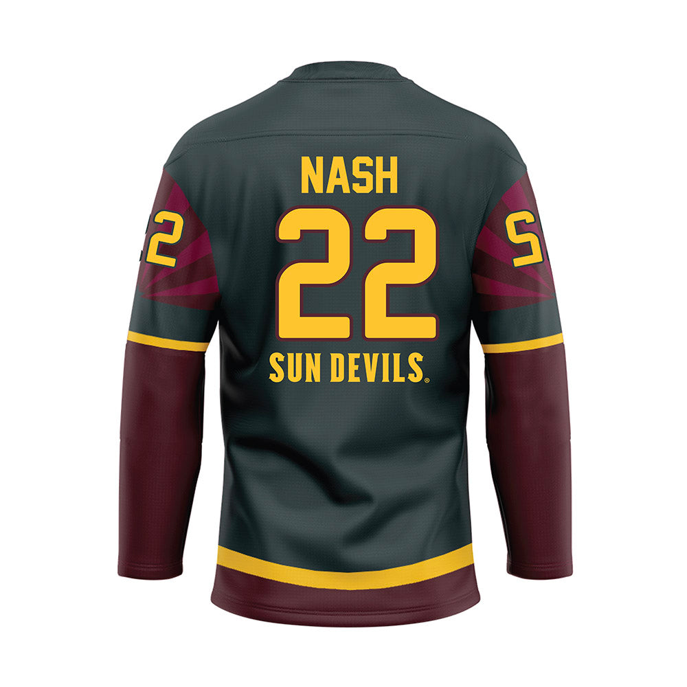 Arizona State - NCAA Men's Ice Hockey : Ty Nash - Maroon Hockey Jersey-1