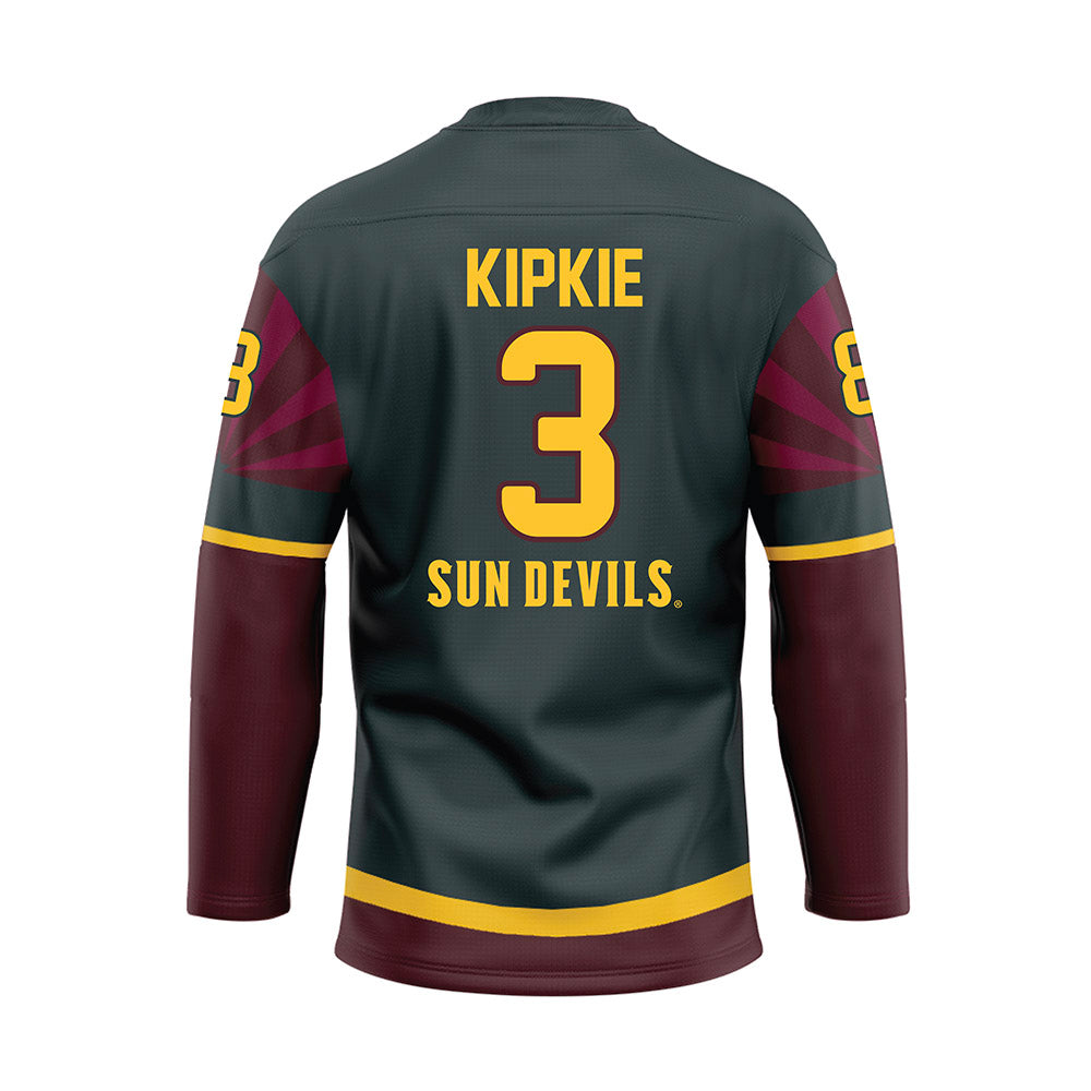Arizona State - NCAA Men's Ice Hockey : Justin Kipkie - Maroon Hockey Jersey-1