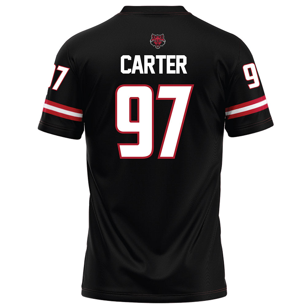 Arkansas State - NCAA Football : Tony Carter - Black Football Jersey-1