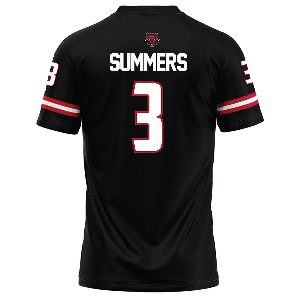 Arkansas State - NCAA Football : Hunter Summers - Black Football Jersey
