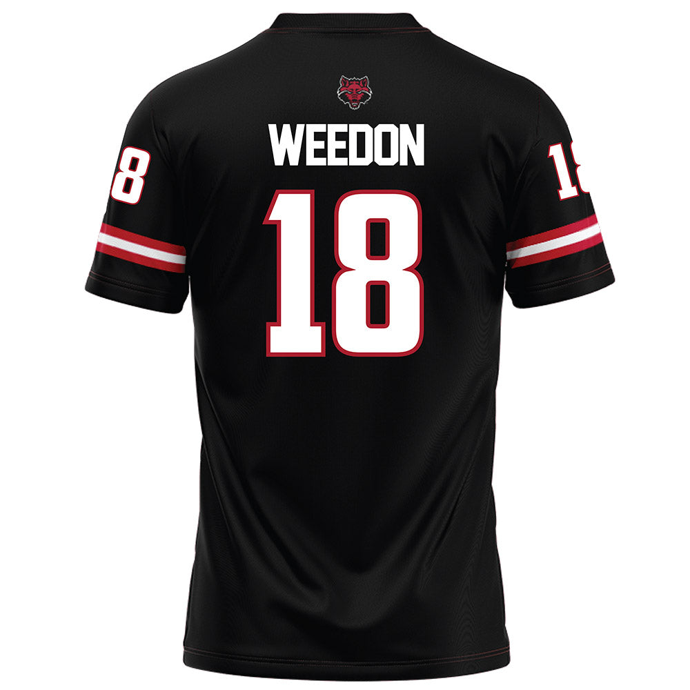 Arkansas State - NCAA Football : Malekhi Weedon - Black Football Jersey-1