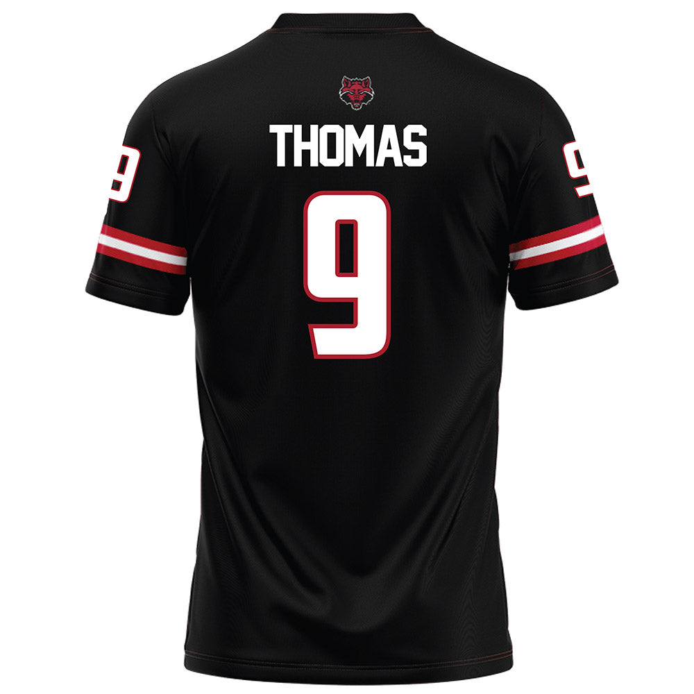 Arkansas State - NCAA Football : Trevian Thomas - Black Football Jersey