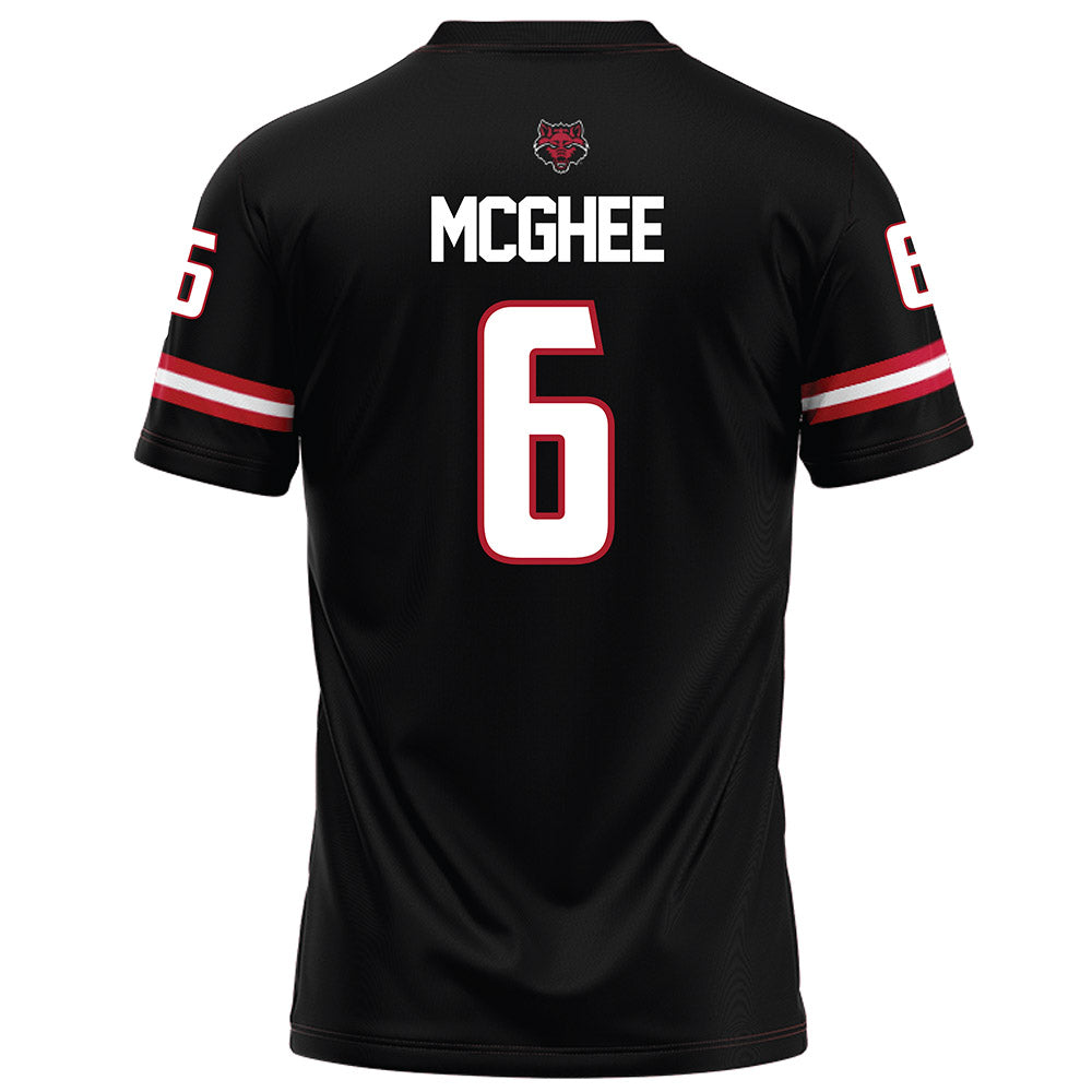 Arkansas State - NCAA Football : AG McGhee - Black Football Jersey-1