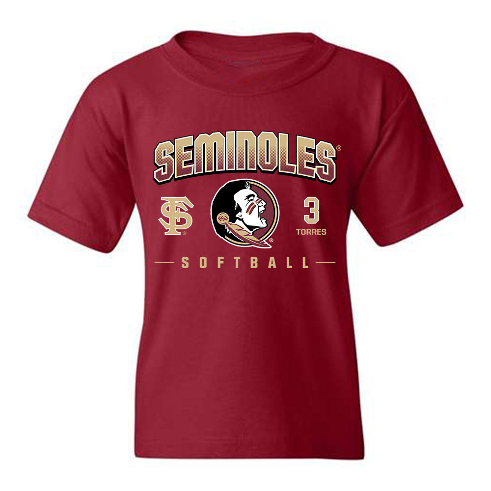 FSU - NCAA Softball : Isabella Torres - Fashion Shersey Youth T-Shirt
