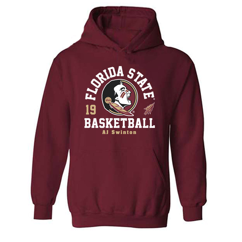 FSU - NCAA Men's Basketball : AJ Swinton - Fashion Shersey Hooded Sweatshirt-0