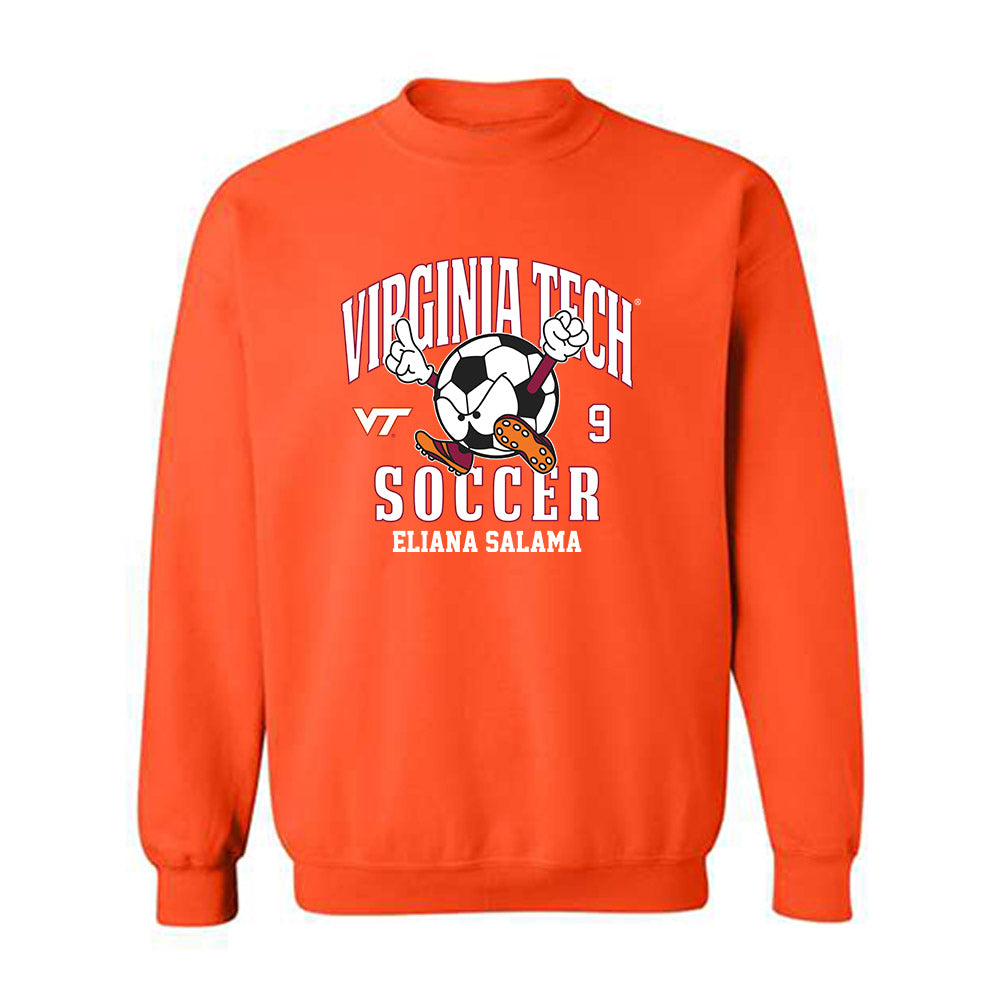 Virginia Tech - NCAA Women's Soccer : Eliana Salama - Fashion Shersey Crewneck Sweatshirt-0