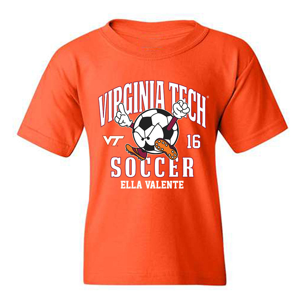 Virginia Tech - NCAA Women's Soccer : Ella Valente - Fashion Shersey Youth T-Shirt-0