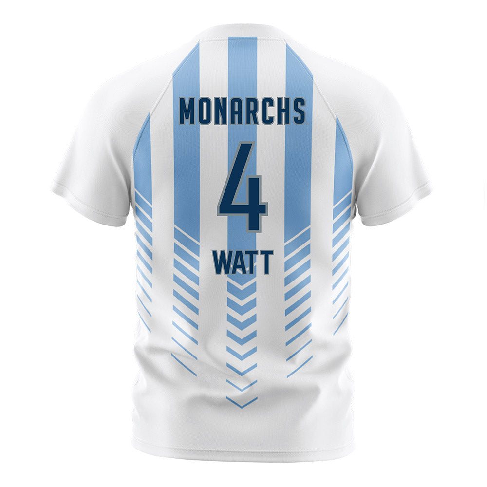 Old Dominion - NCAA Men's Soccer : Evan Watt - White Soccer Jersey-1
