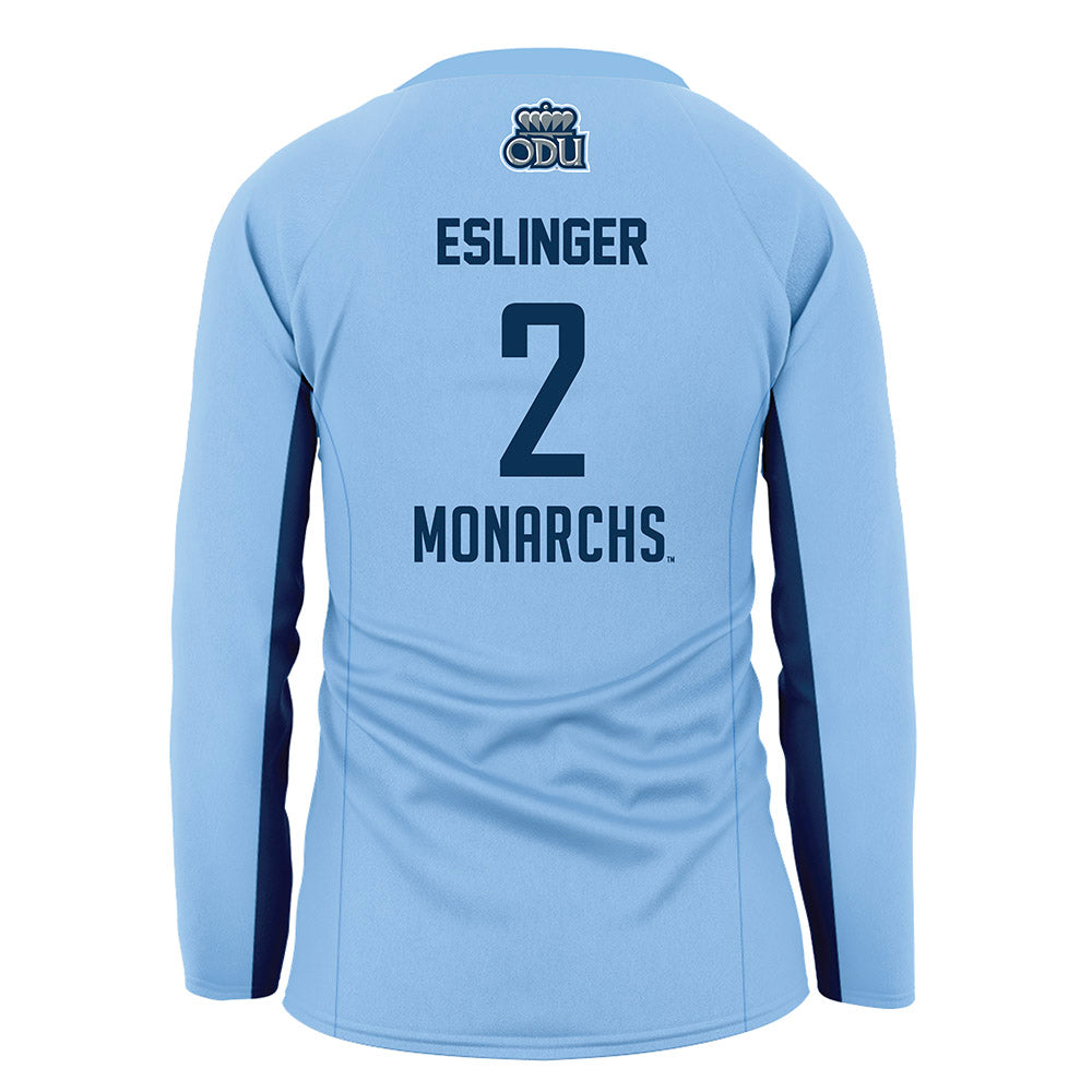 Old Dominion - NCAA Women's Volleyball : Maddy Eslinger - Blue Volleyball Jersey-1