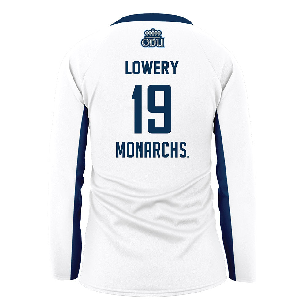 Old Dominion - NCAA Women's Volleyball : LeeAnne Lowery - White Volleyball Jersey-1