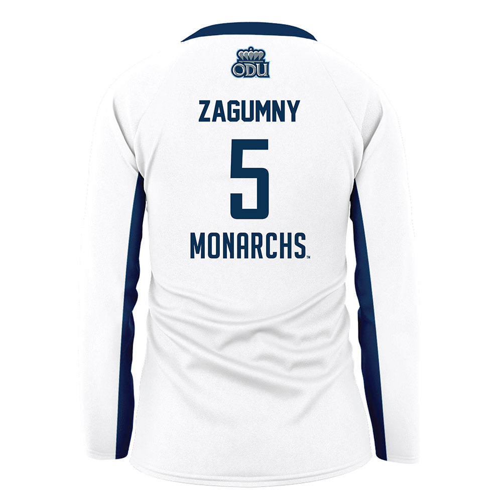 Old Dominion - NCAA Women's Volleyball : Wiktoria Zagumny - White Volleyball Jersey-1
