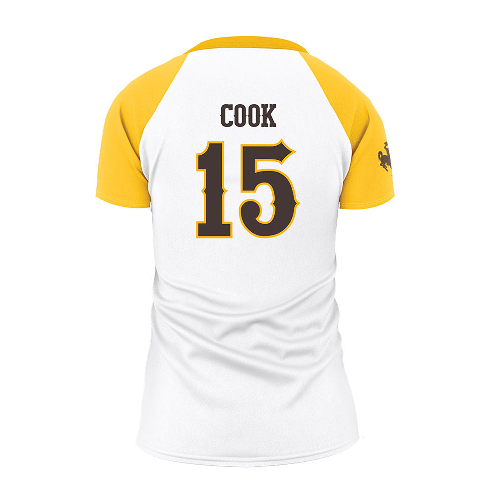 Wyoming - NCAA Women's Volleyball : Addyson Cook - White Volleyball Jersey-1