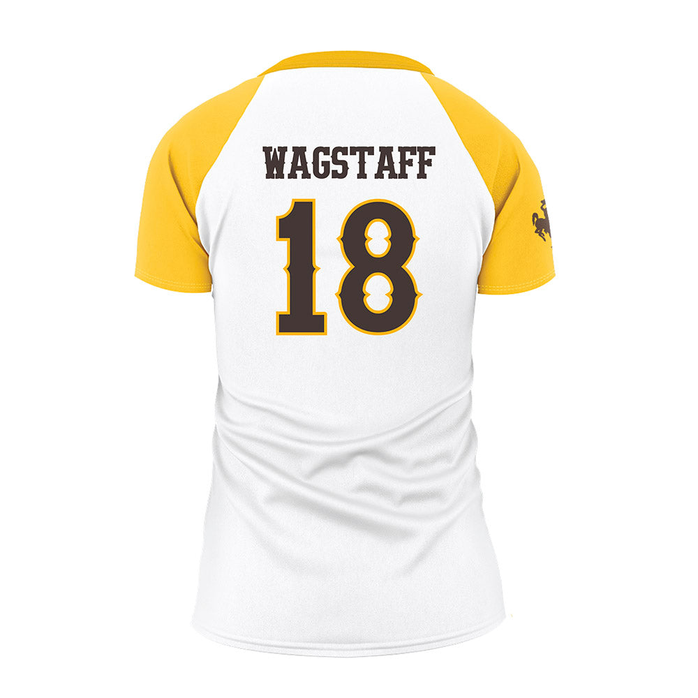 Wyoming - NCAA Women's Volleyball : Claire Wagstaff - White Volleyball Jersey