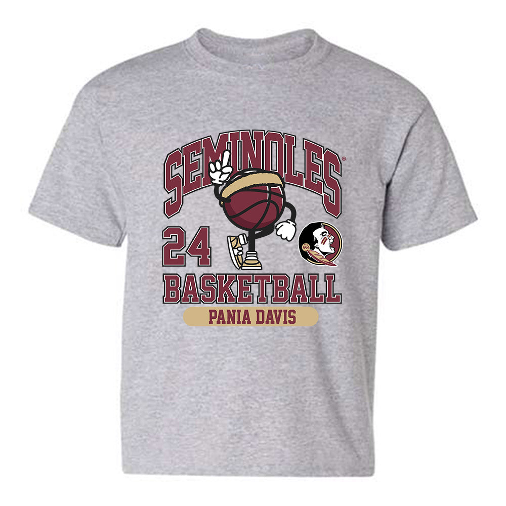 FSU - NCAA Women's Basketball : Pania Davis - Fashion Shersey Youth T-Shirt-0