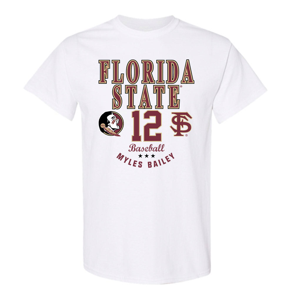 FSU - NCAA Baseball : Myles Bailey - Classic Fashion Shersey T-Shirt-0