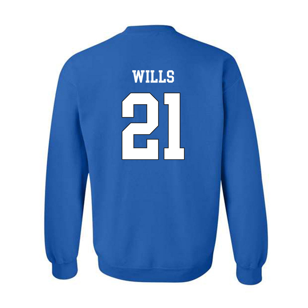 Grand Valley - NCAA Football : Quinn Wills - Replica Shersey Crewneck Sweatshirt-1