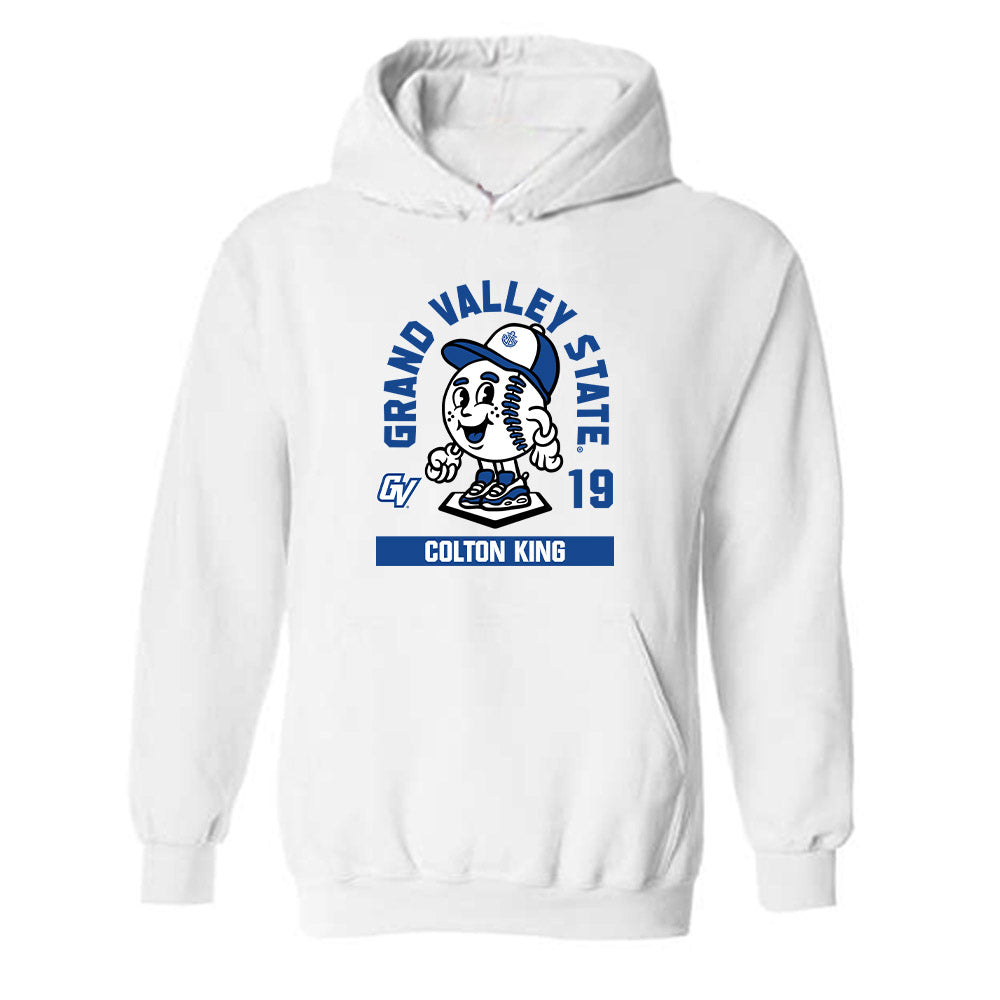 Grand Valley - NCAA Baseball : Colton King - Fashion Shersey Hooded Sweatshirt-0