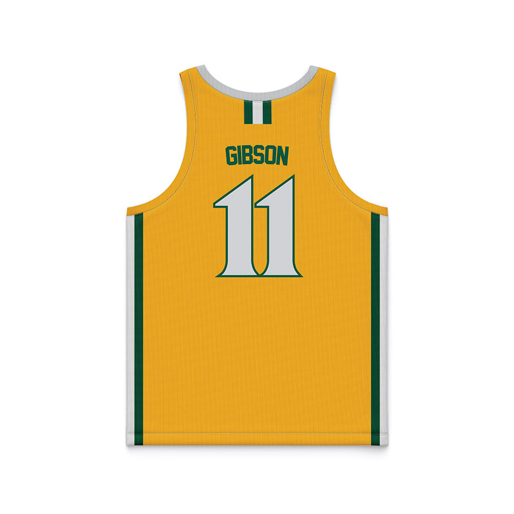 William & Mary - NCAA Women's Basketball : Aislinn Gibson - Gold Basketball Jersey-1
