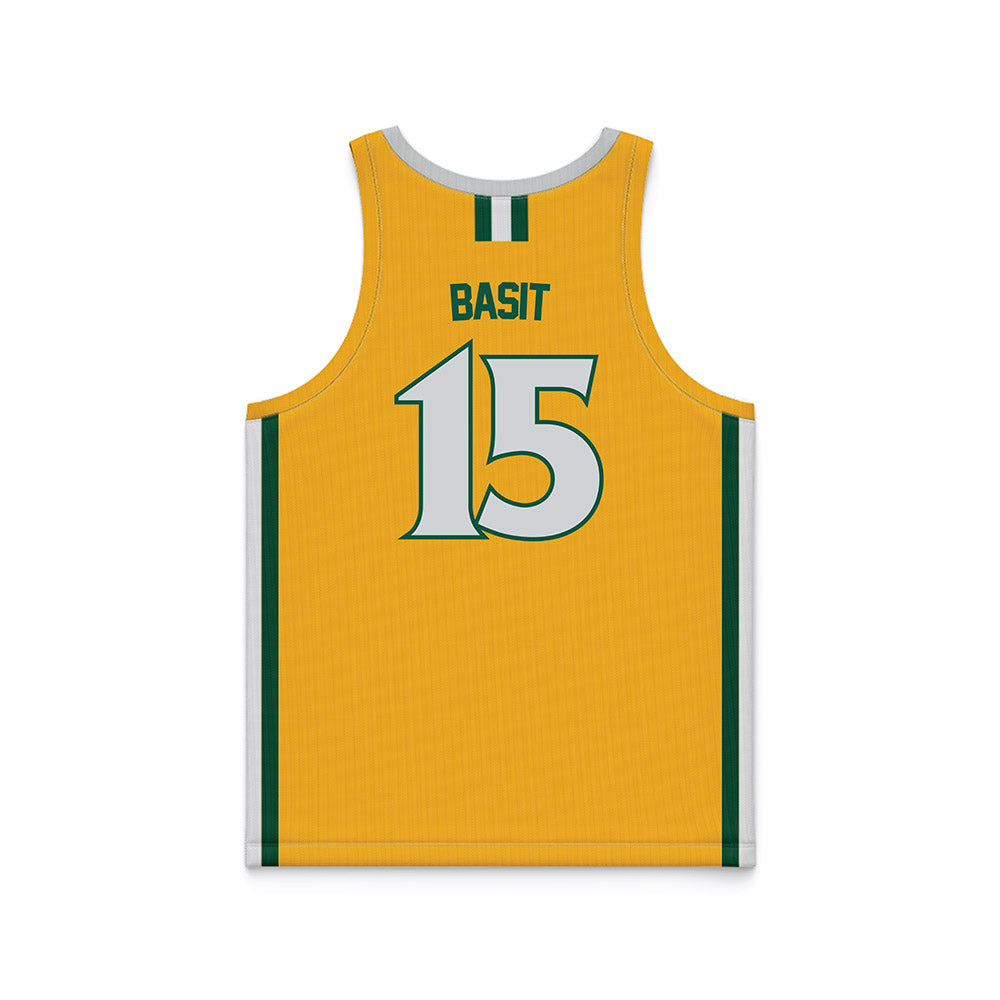 William & Mary - NCAA Women's Basketball : Amelia Basit - Gold Basketball Jersey-1