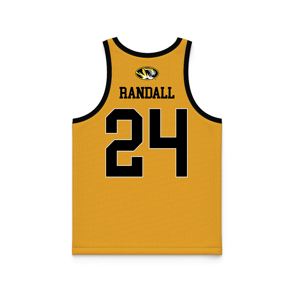 Missouri - NCAA Men's Basketball : Nicholas Randall - Gold Basketball Jersey-1