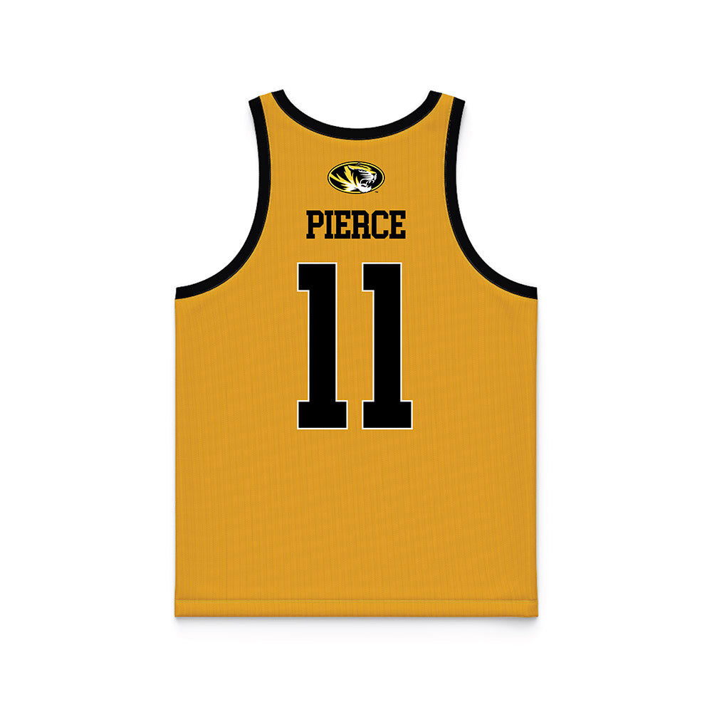 Missouri - NCAA Men's Basketball : Trent Pierce - Gold Basketball Jersey-1