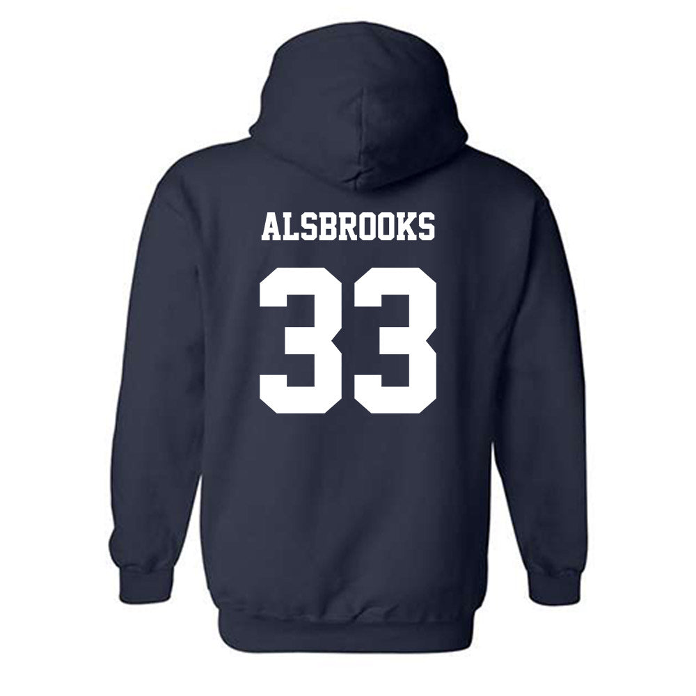 BU - NCAA Football : Trey Alsbrooks - Classic Shersey Hooded Sweatshirt-1