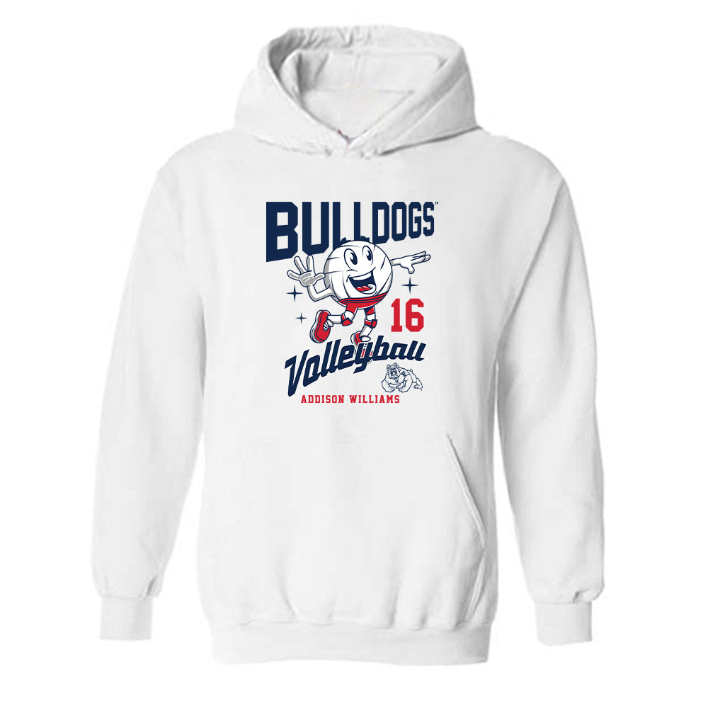 Fresno State - NCAA Women's Volleyball : Addison Williams - Fashion Shersey Hooded Sweatshirt-0